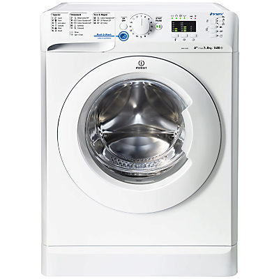 Indesit XWA81482XW Freestanding Washing Machine, 8kg Load, A++ Energy Rating, 1400rpm Spin, White